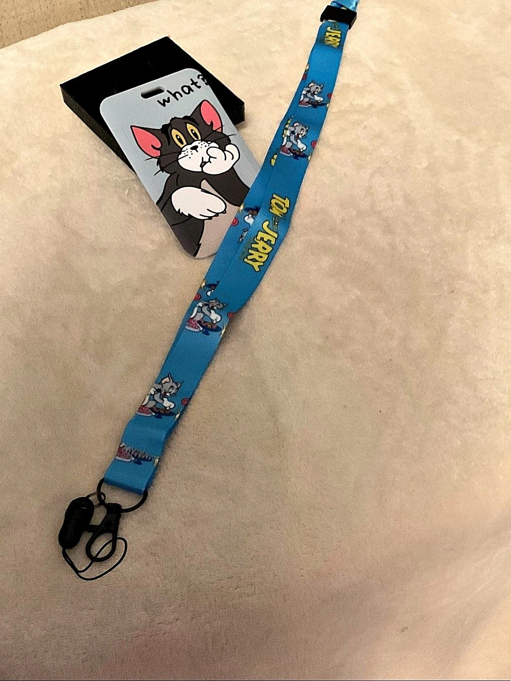 Tom and Jerry lanyard ID badge holder Blue & Gray ID Badge Holder